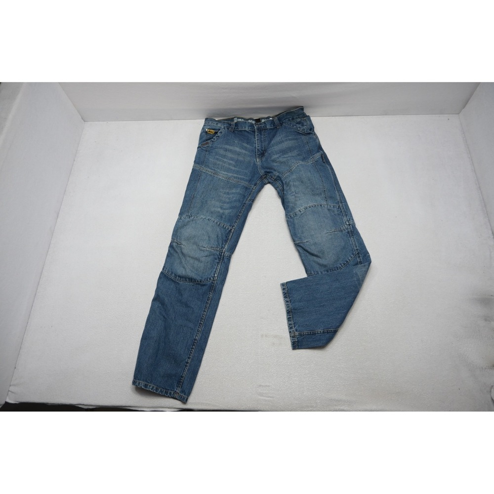 Bilt Iron Workers Motorcycle Jeans Mens 34x34 Blue Kevlar Reinforced Knee Pads